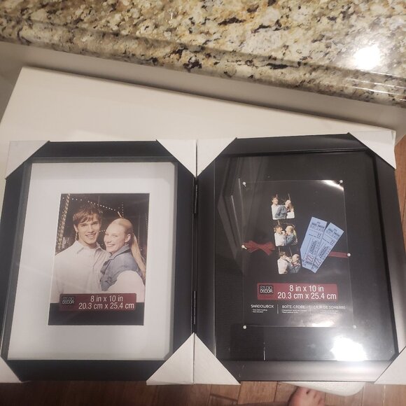 2 NWT-8x10 Black Frame with 8x10 Shadow Box Studio Decor - Picture 1 of 7